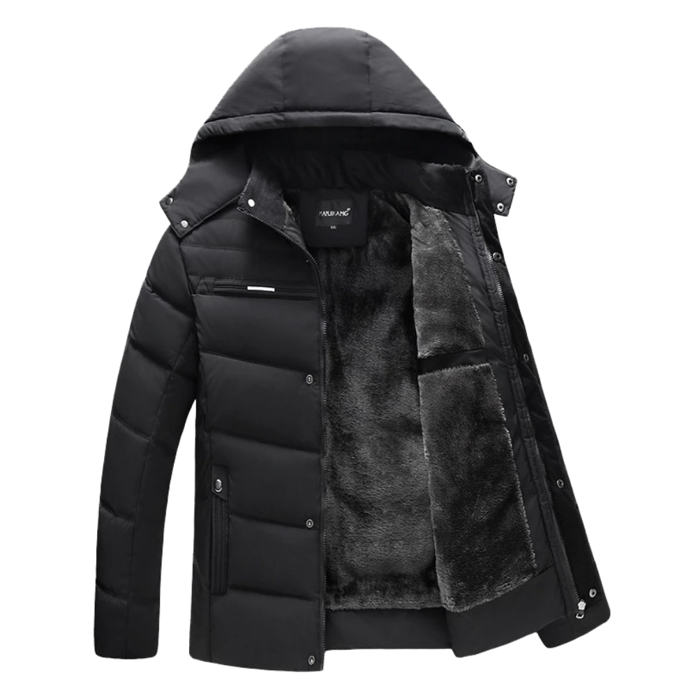 Street-Wave Parka With Removable Hood Windproof Insulated Winter Coat For Men Enhanced Mobility