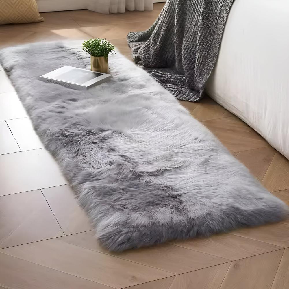 Modern Faux Fur Couch Cover With Plush Texture