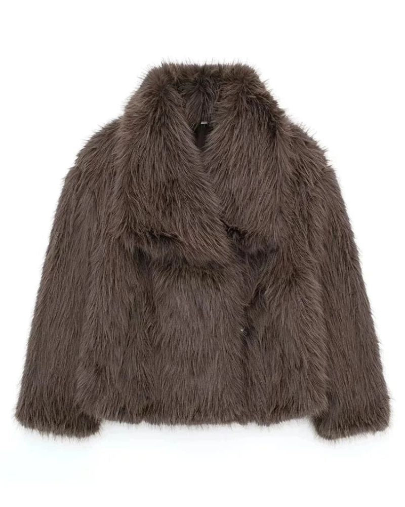 Street Wave Long Winter Coat For Women Ultra Warm Plush Faux Fur Mantle Style With Cozy Fit