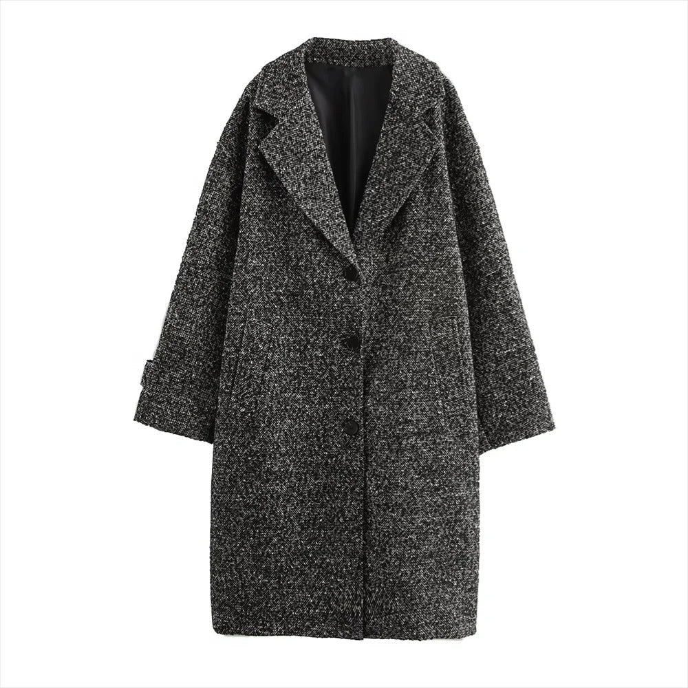 Street-Wave Wool Coat With Classic Silhouette For Professionals Timeless Warmth And Elegance
