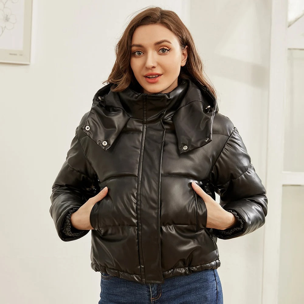 Street-wave Hooded Puffer Jacket For Women With Premium Fill For Cold Days Cozy Yet Chic