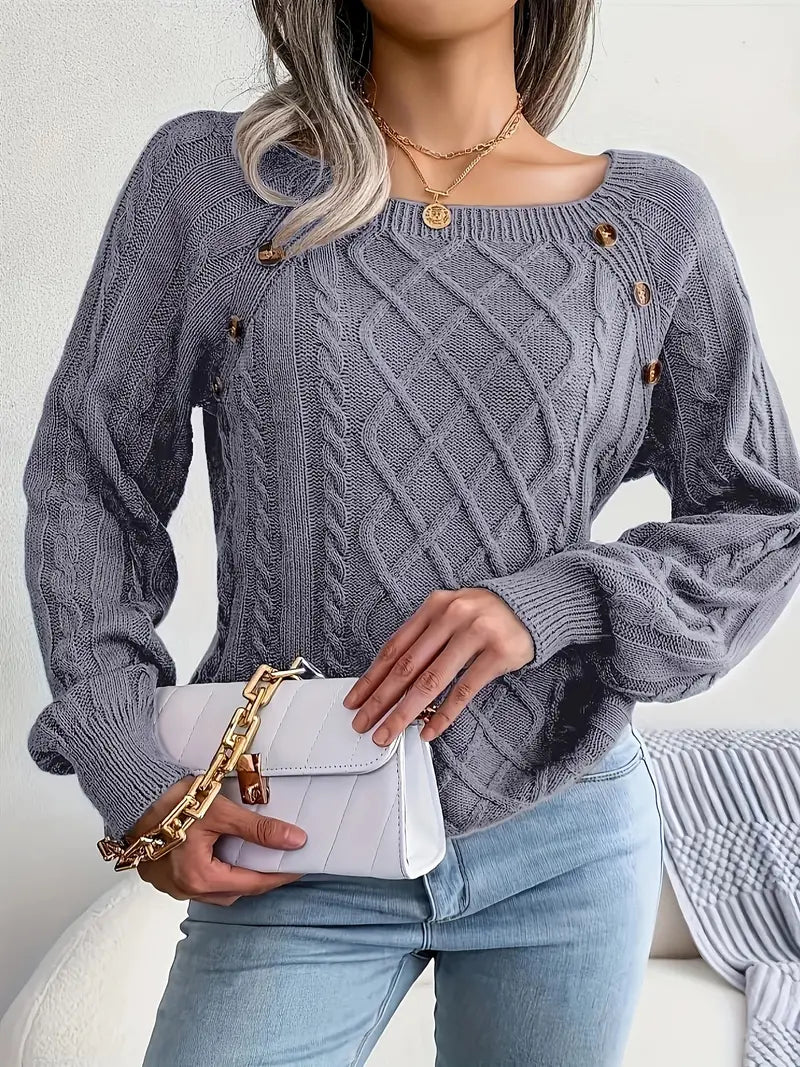 Street Wave Natalie Relaxed Crew Neck Pullover For Women Ultra Soft Everyday Comfort