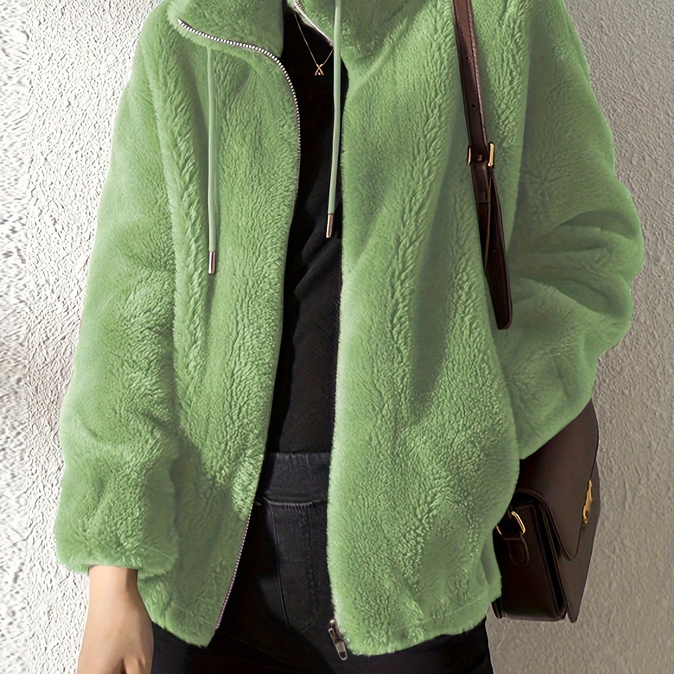 Street Wave Pink Faux Fur Coat For Women Modern Comfort Warmth Plush Chic Outerwear