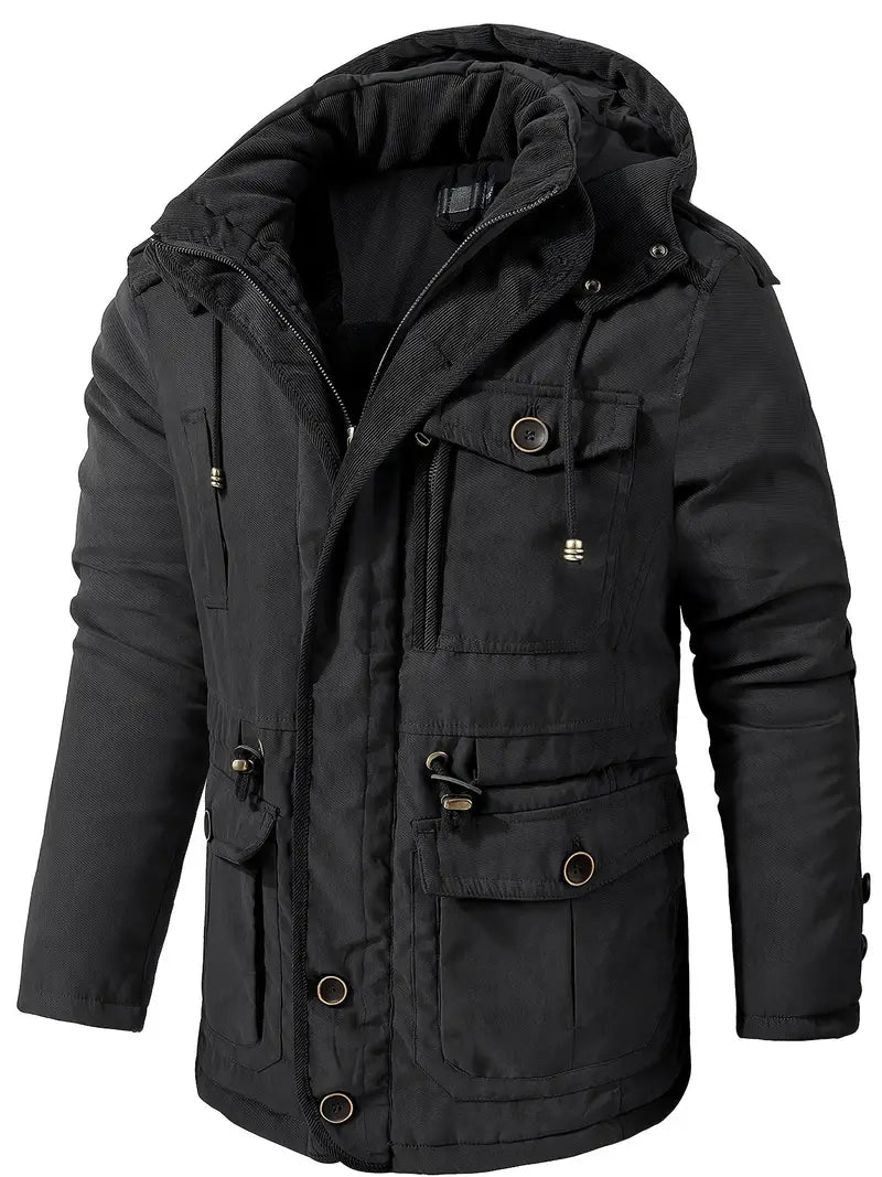 Street-wave Men's Parka With Warmth And Weatherproof Comfort For Outdoor Enthusiasts