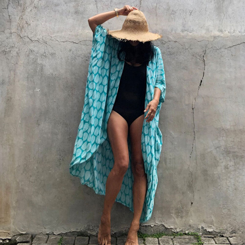 Street Wave Beach Cover Up For Women With UV Sun Protection Lightweight Resort Dress
