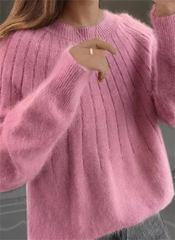 Street-Wave Cozy Dollie Cashmere Sweater for Women - Soft Warm Easy-Care Knit Top