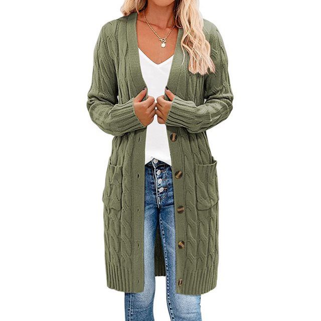 Streetwave Long Knit Cardigan For Women Warm Cozy Knitwear Chic Wardrobe Essential