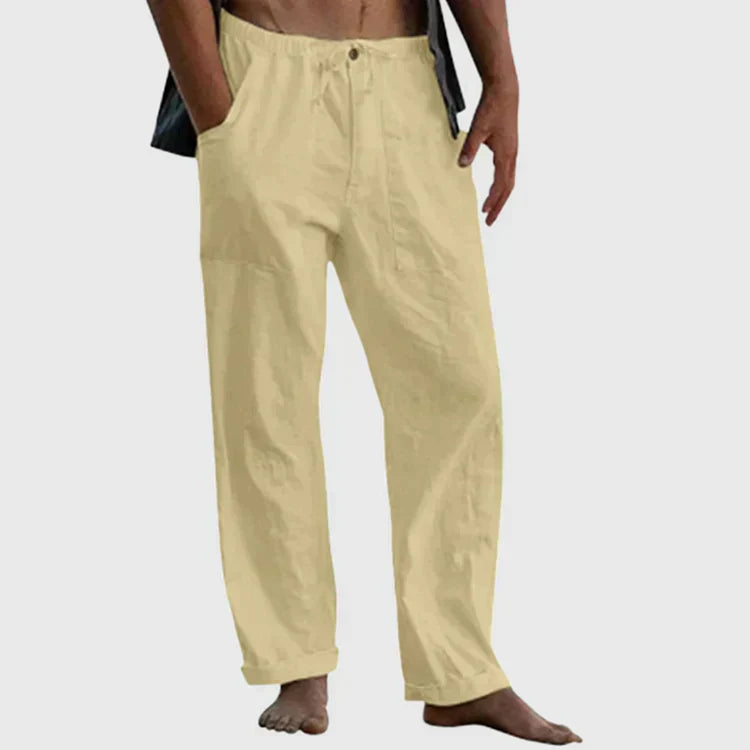 Marx Linen Pants For Men Breathable Relaxed Fit Casual Everyday Essential Lightweight Comfort