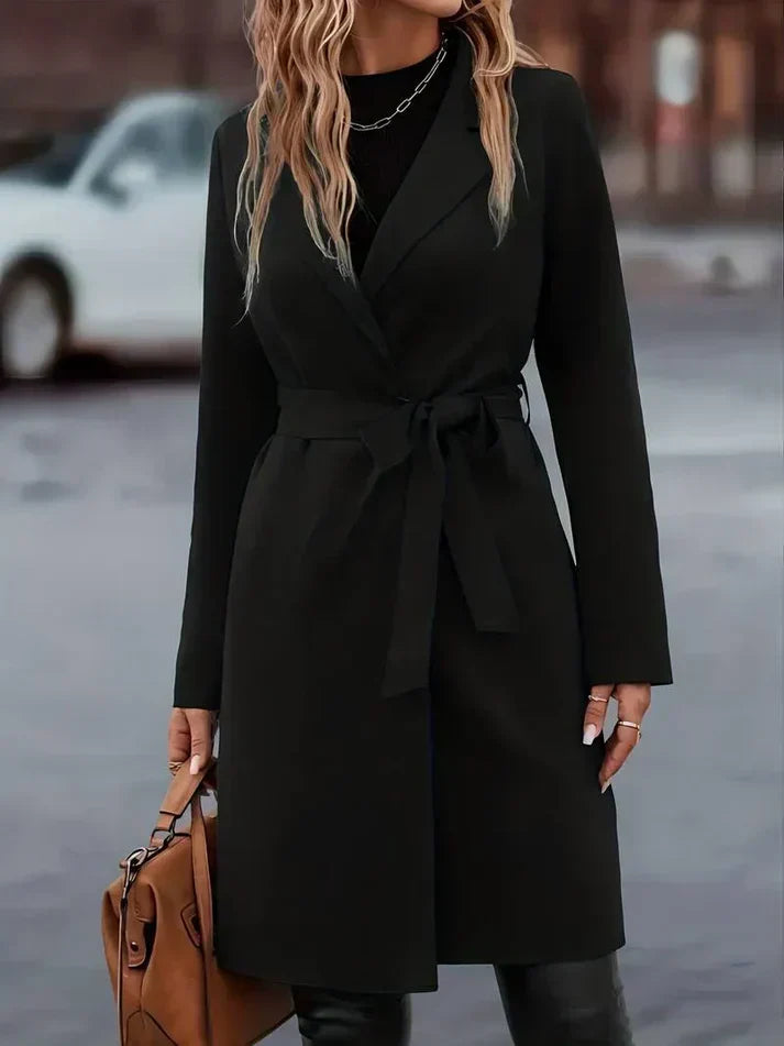 Womens Long Wool Coat Sofie Street-wave Chic Timeless Outerwear For Autumn Winter
