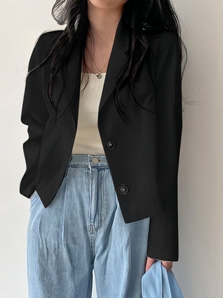 Street-wave White Blazer For Women, Effortless Chic Winter Jacket, Versatile Layering