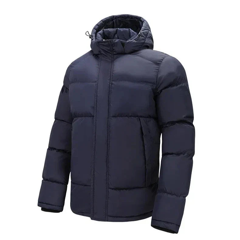 Street-wave Padded Cotton Jacket For Men, Warmth And Durability, Quilted Streetwear Coat