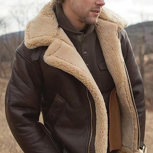 Streetwave Men's Faux Leather Jacket With Plush Lining