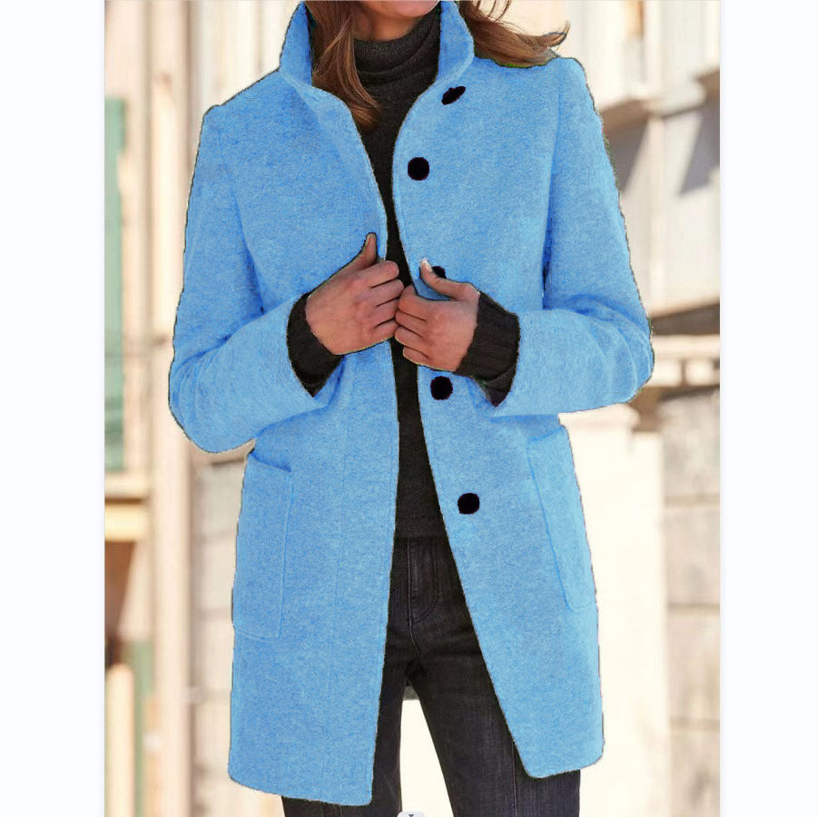Street-wave Retro Windbreaker For Women With Long Sleeves Warm Timeless Style Coat