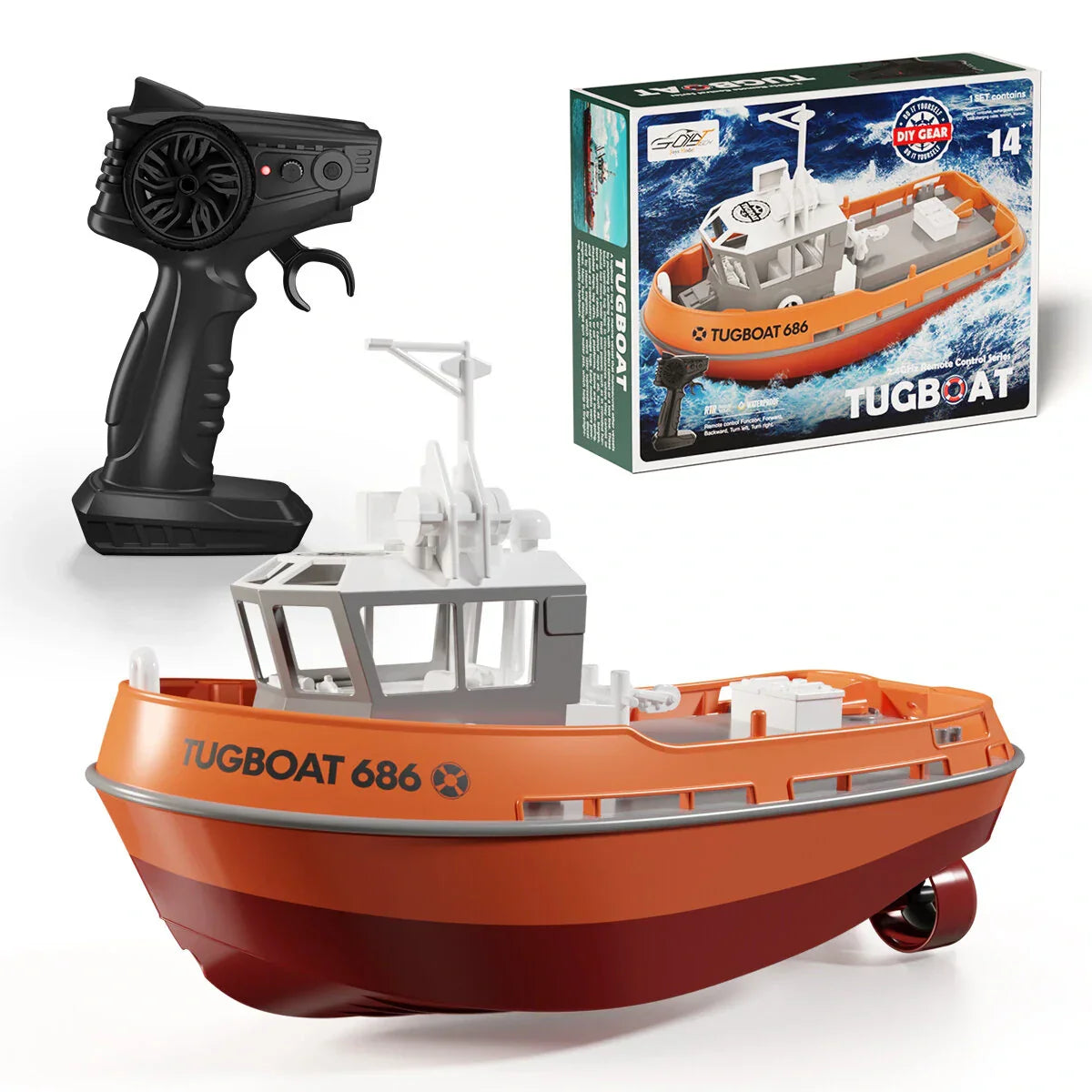 Street-Wave Powerful Dual-Motor RC Boat with Wireless Remote for Boys Gift