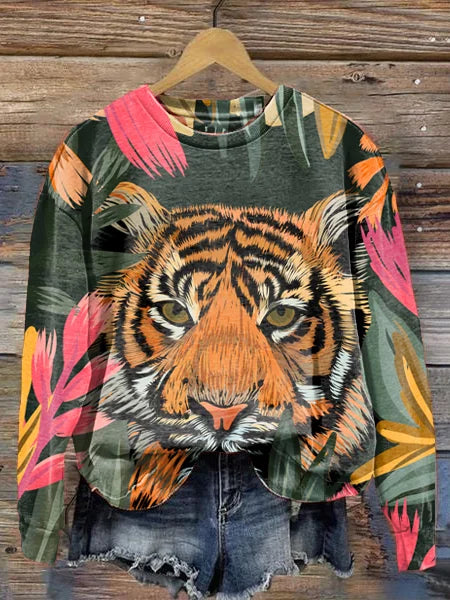 Animal Print Pullover By Streetwave Jacquelin For Women Warm Cozy Knitwear Comfort And Style
