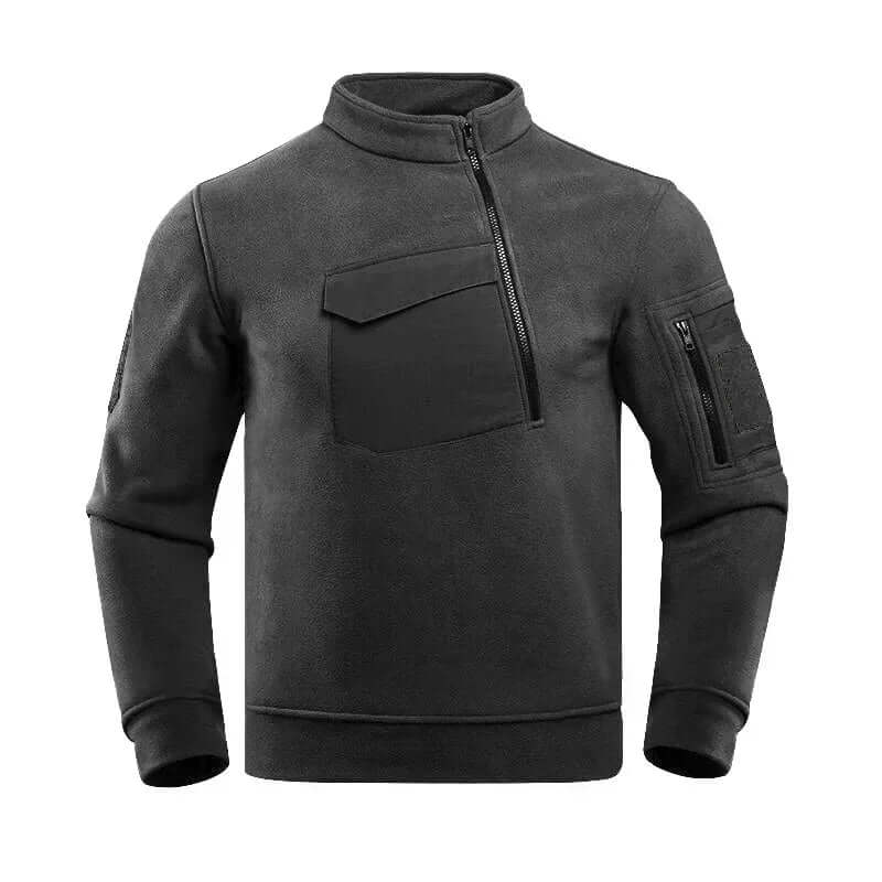 Street-wave Tactical Fleece Jacket For Men With Rugged Warmth And Mobility For Outdoor Adventurers