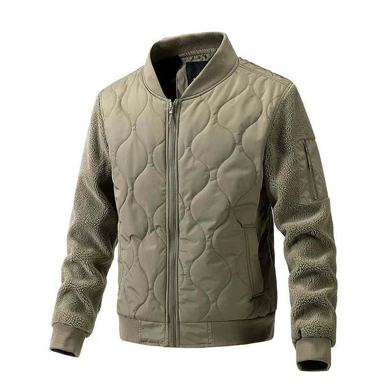 Street-Wave Men's Quilted Winter Jacket With Zip Closure For Cold Weather, Warmth, Durable Insulation And Style