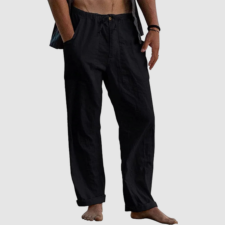 Marx Linen Pants For Men Breathable Relaxed Fit Casual Everyday Essential Lightweight Comfort
