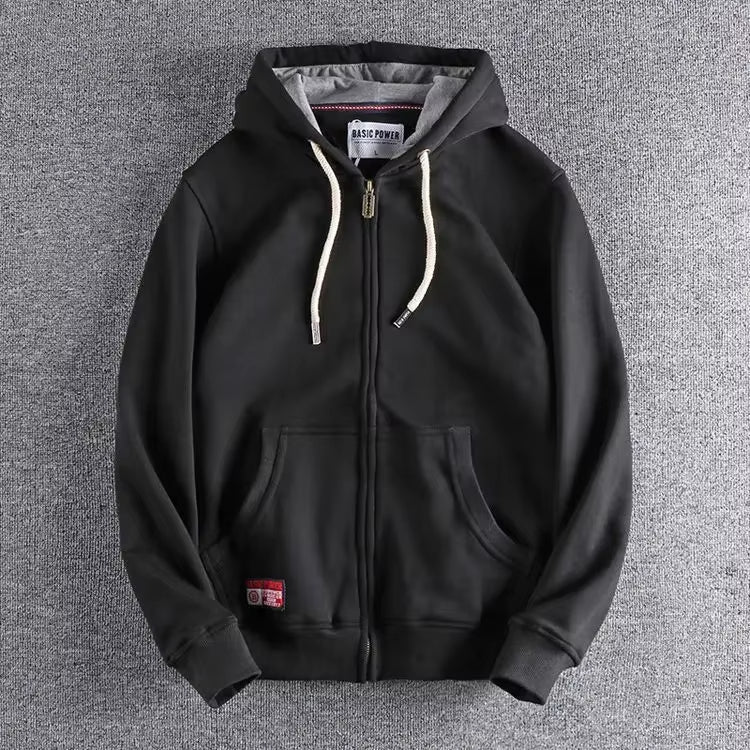 Oscar Cotton Zip Up Hoodie With Relaxed Fit For Men By Street-Wave Soft Fleece Everyday Casual Comfort