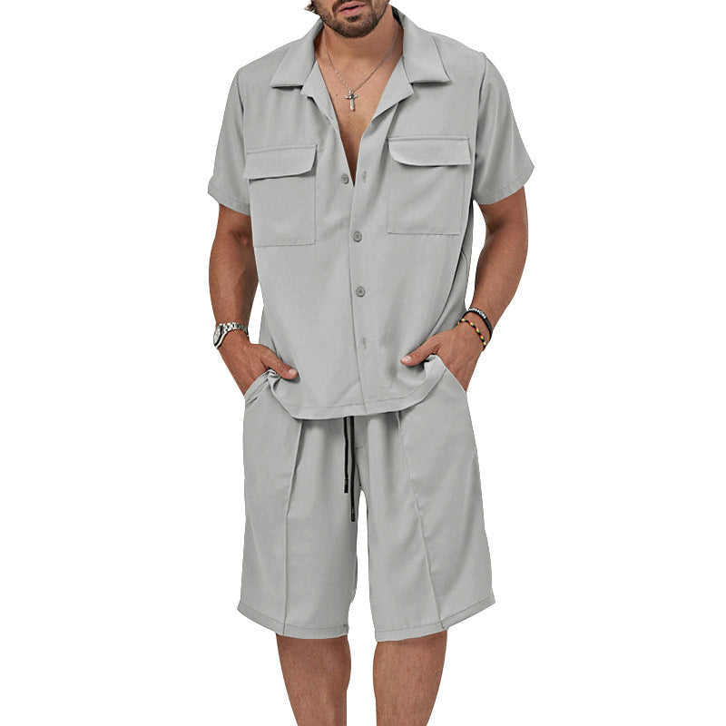 Street-wave Two-Piece Outfit for Men Casual Elegant Set