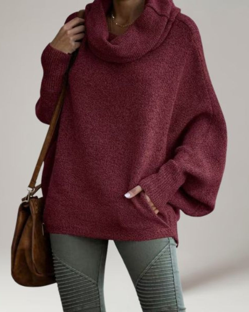 Street-wave Oversized Turtleneck Knit Sweater For Women Cozy Lightweight Comfort Chic Modern Style