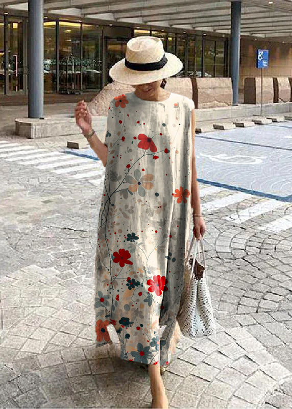 Bohemian Linen Dress Breathable One Size Street-Wave Women