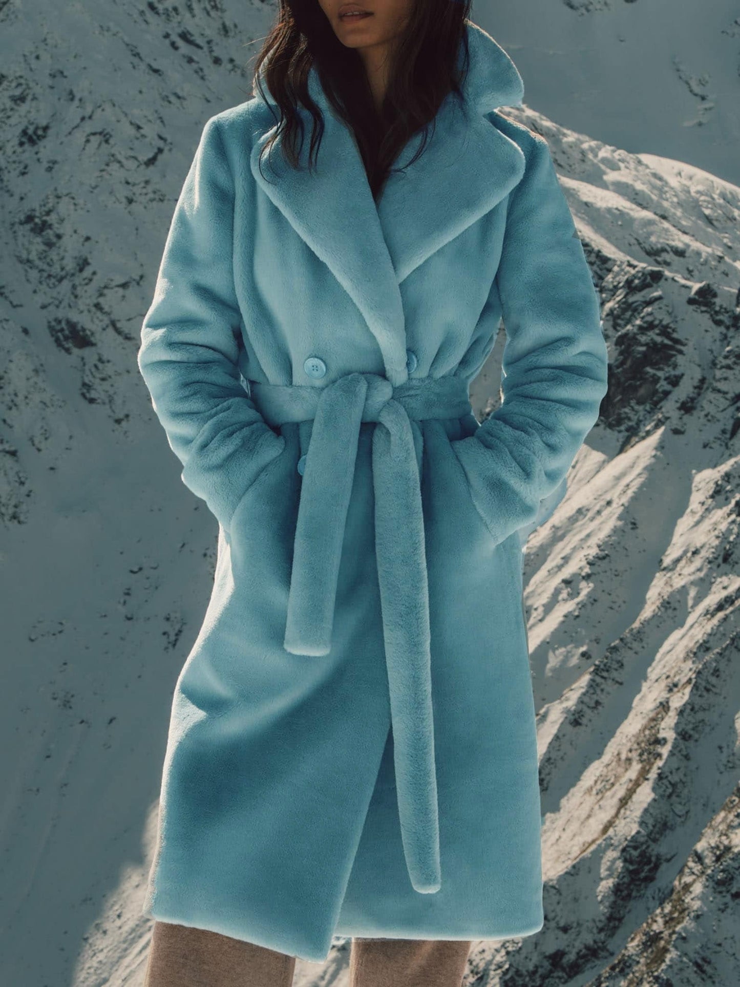 Street-wave Elegant Long Coat For Women With Timeless Silhouette Soft Comfort All Day Elegance
