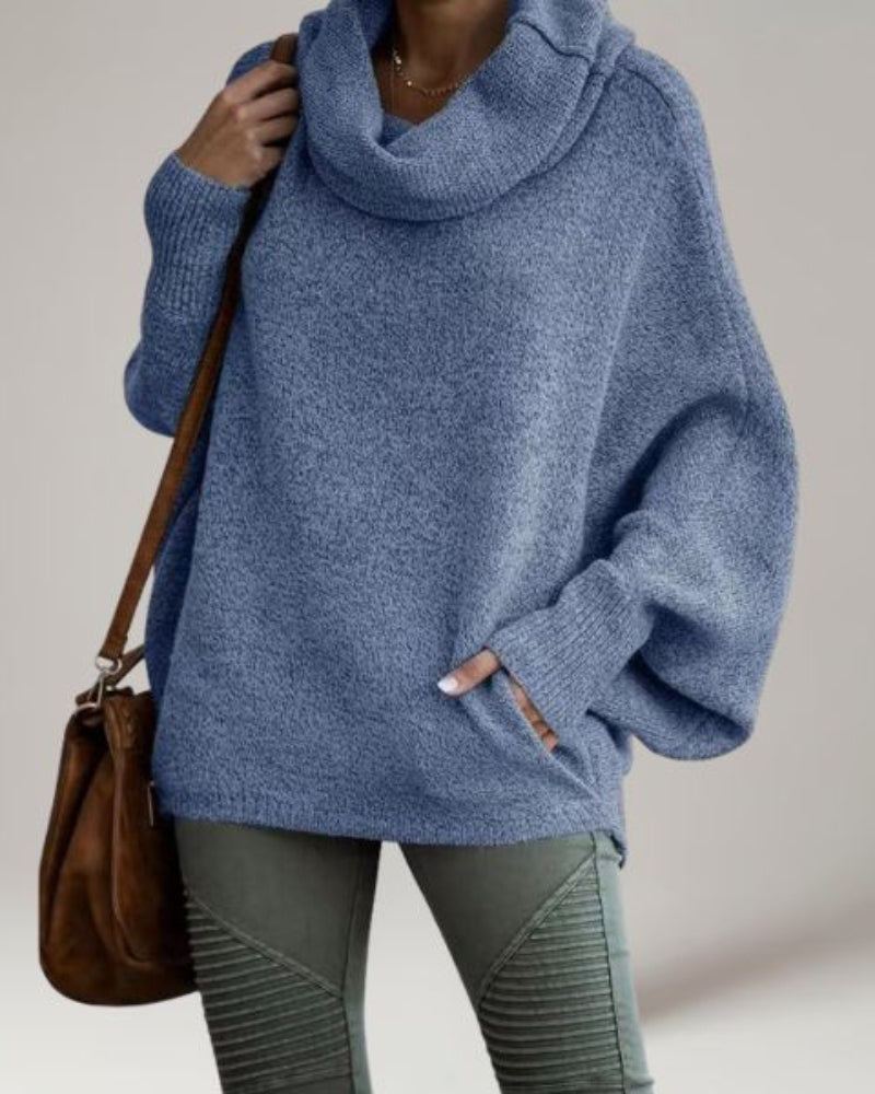 Street-wave Oversized Turtleneck Knit Sweater For Women Cozy Lightweight Comfort Chic Modern Style