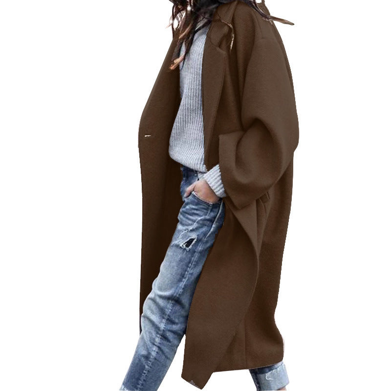 Street Wave Evelyn Elegant Long Coat With Pockets Unisex