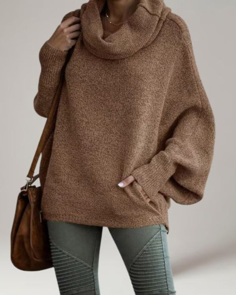 Street-wave Oversized Turtleneck Knit Sweater For Women Cozy Lightweight Comfort Chic Modern Style