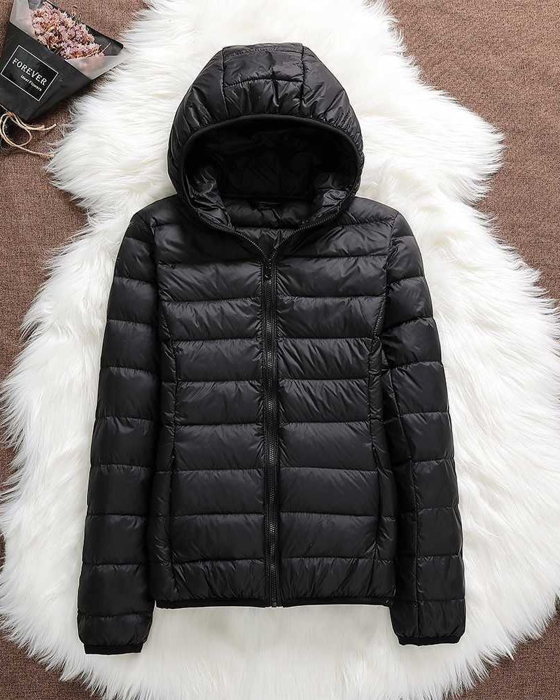 Street Wave Waterproof Puffer Jacket For Women Warm Insulated Hooded Coat All Weather