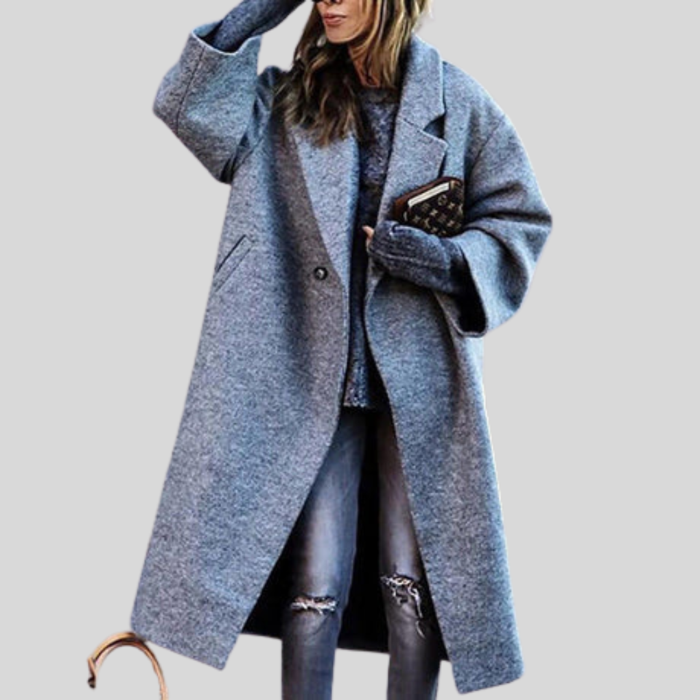 Streetwave Karlina Long Winter Coat For Women Warm Insulated Layering Piece With Stand Collar