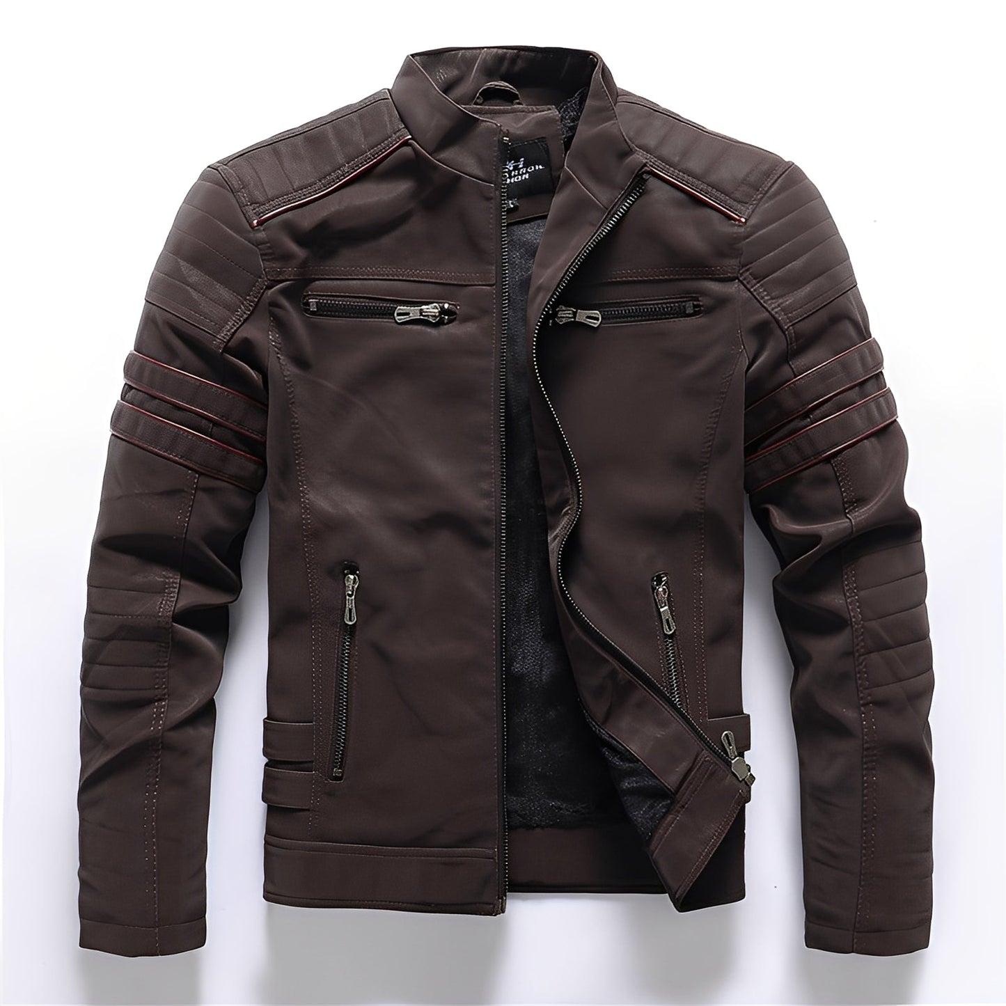 Street-Wave Motorcycle Leather Jacket For Men, Premium Durable Leather, Rugged Protection, Urban Style