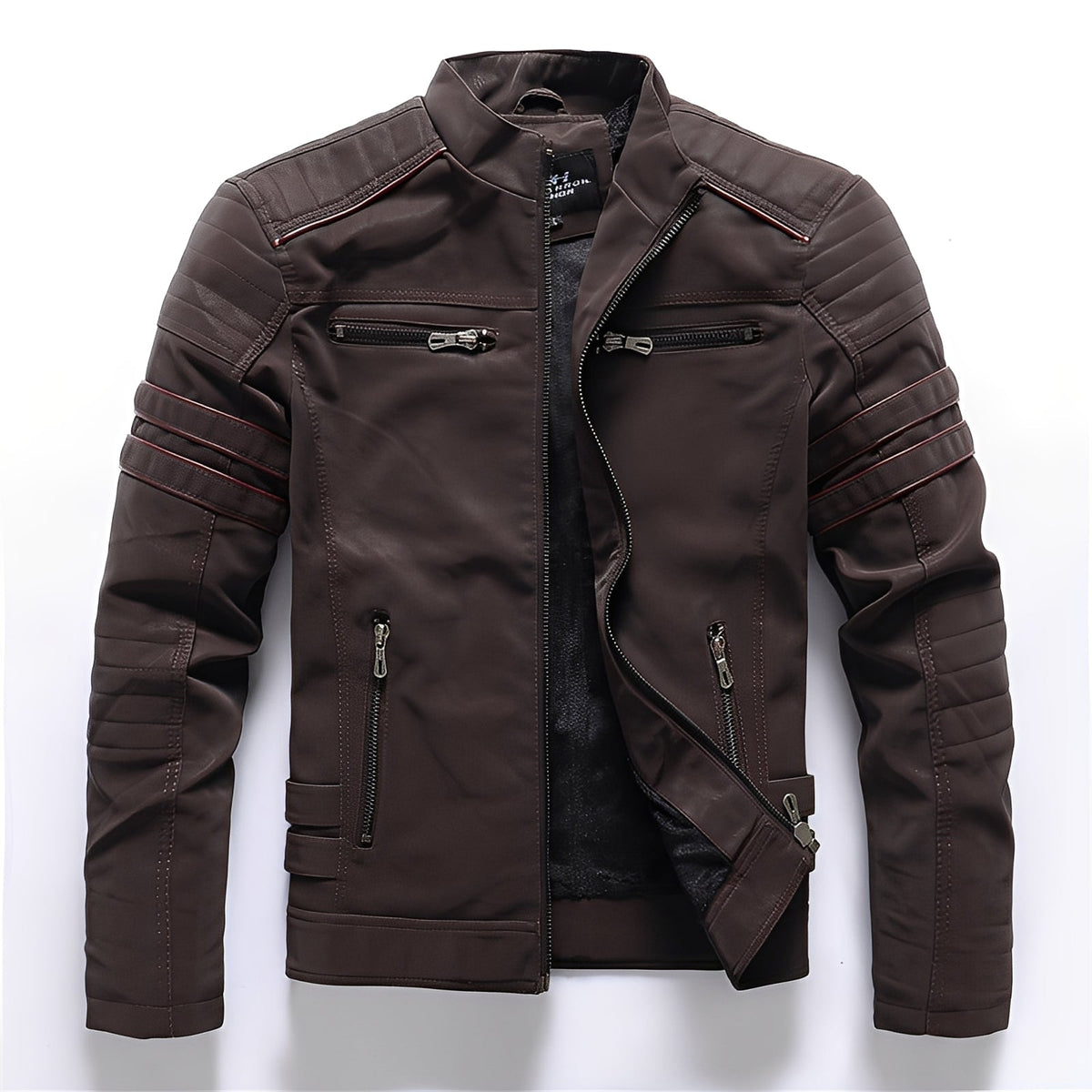 Street-Wave Motorcycle Leather Jacket For Men, Premium Durable Leather, Rugged Protection, Urban Style