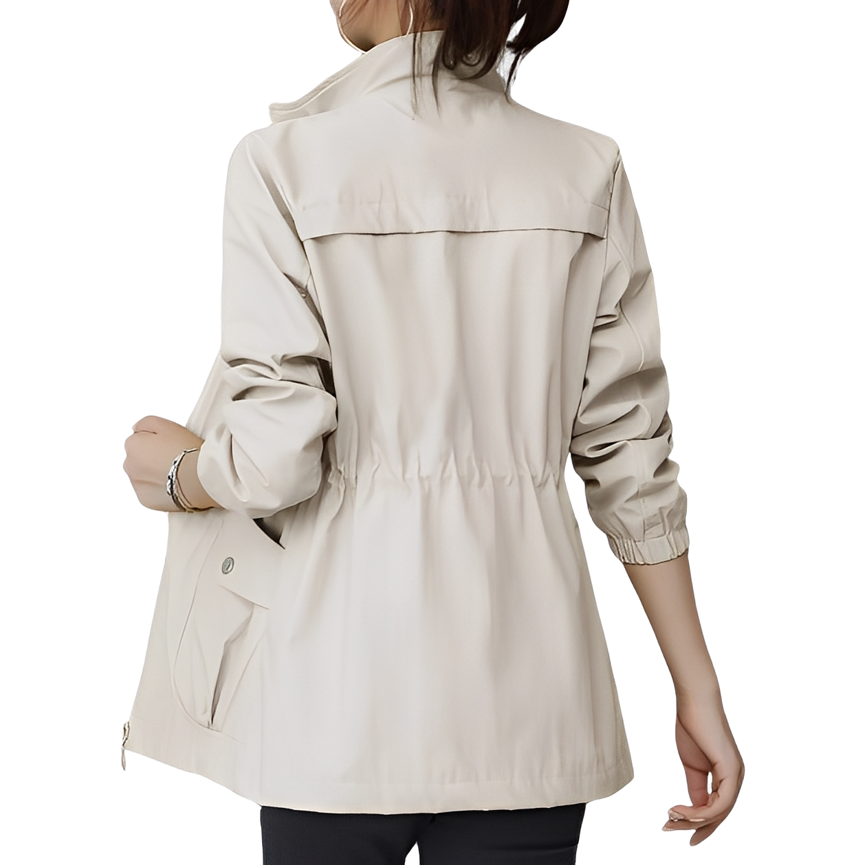 Street-wave Women's Adjustable Waist Jacket for a Tailored Fit, Durable Comfort, Modern Style