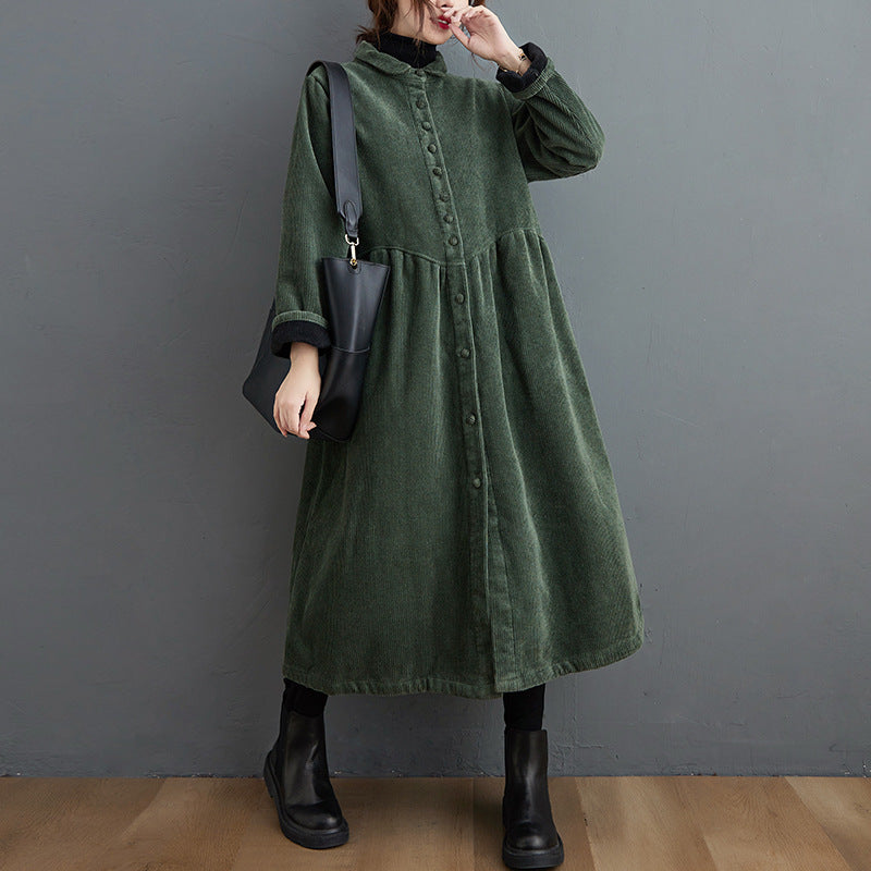 Streetwave Corduroy Coat For Women Warm Relaxed Fit Jacket With Flattering Silhouette