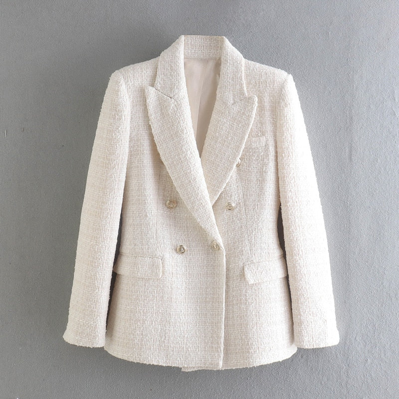 Streetwave Double Breasted Blazer For Women With Elegant Tailoring And Timeless Style For Work
