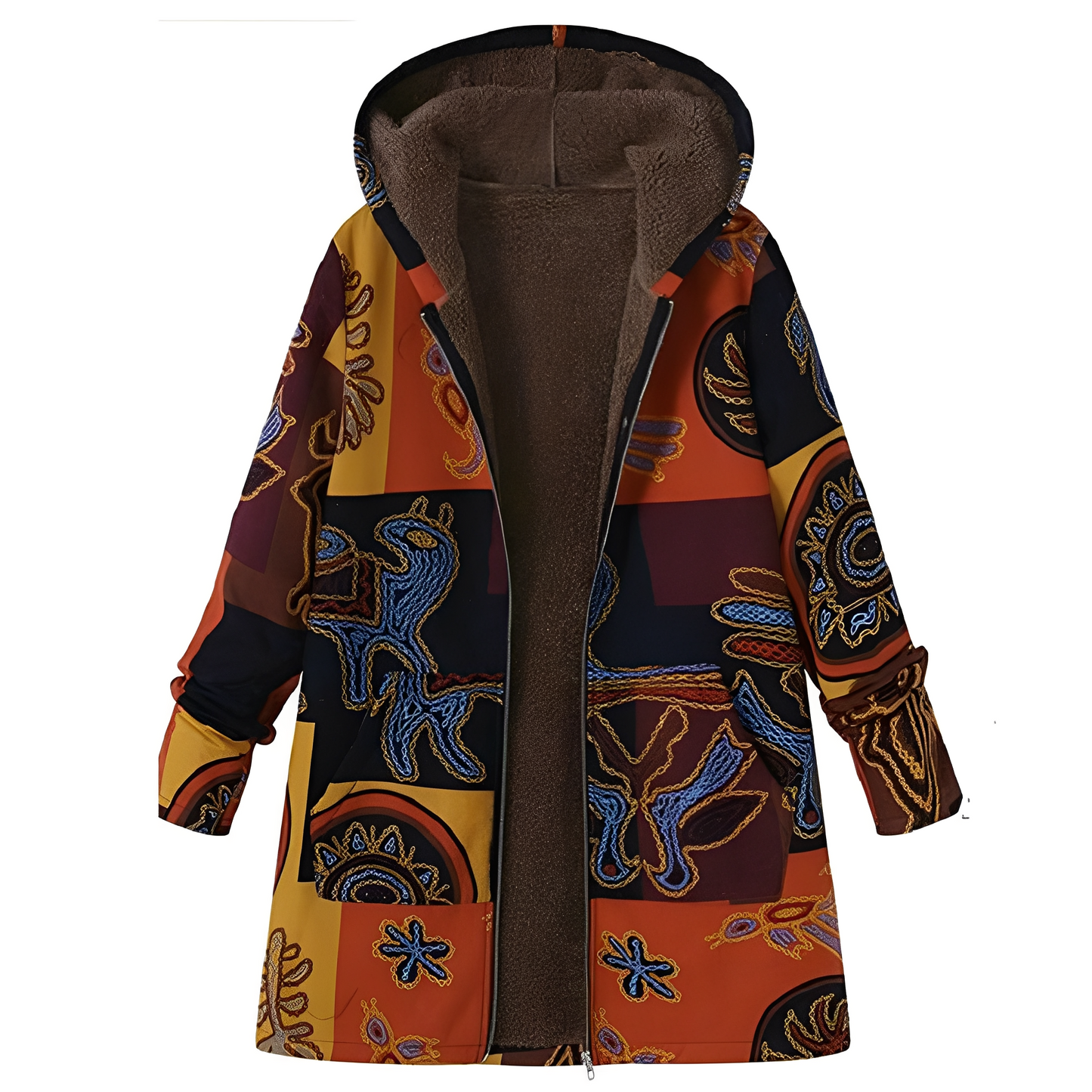 Street-Wave Floral Winter Coat For Women With Premium Warmth And Patterned Detailing Cozy And Chic
