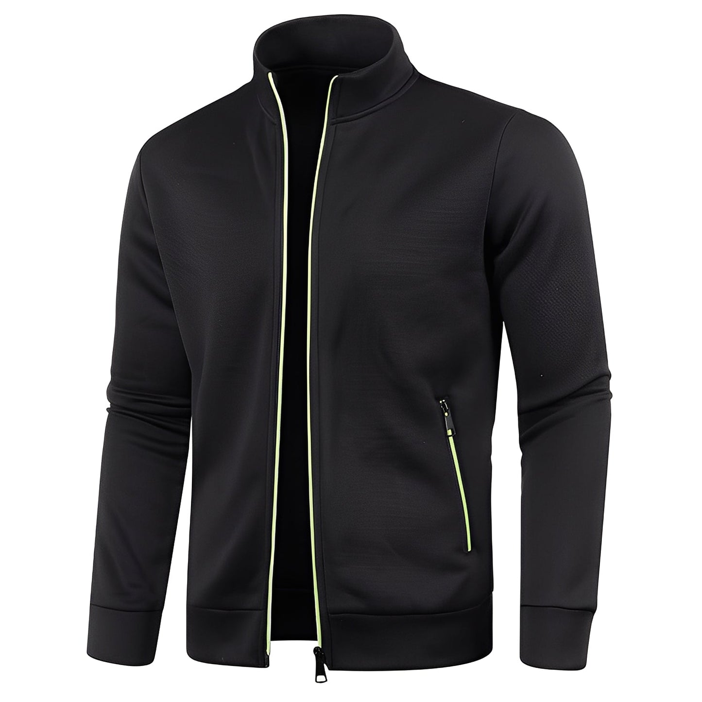 Street-wave Mens Zip Pocket Jacket Modern Knit Style With Secure Zippered Pockets