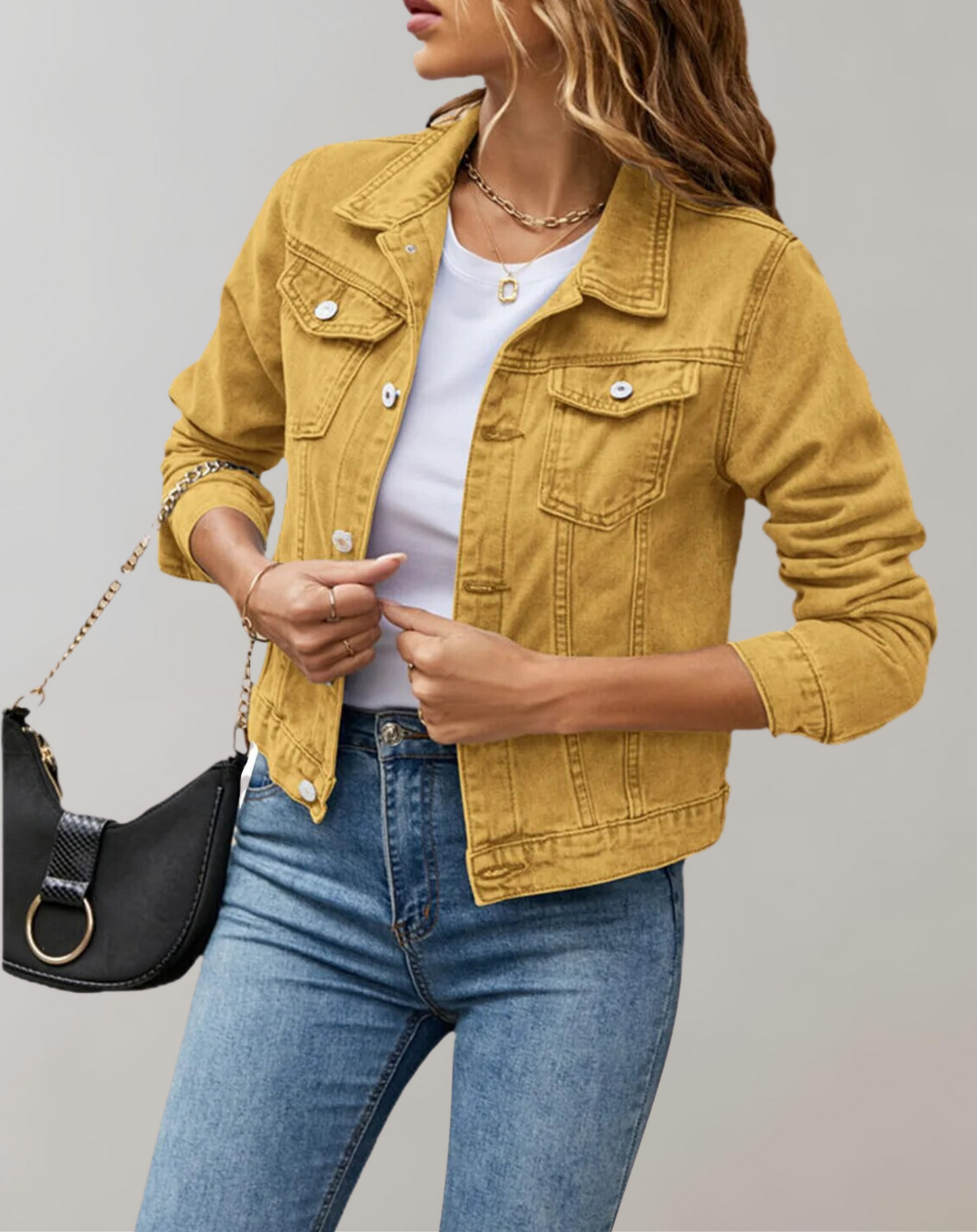 Street Wave Red Denim Jacket With Lapel Collar For Women Breathable Comfort Everyday Chic