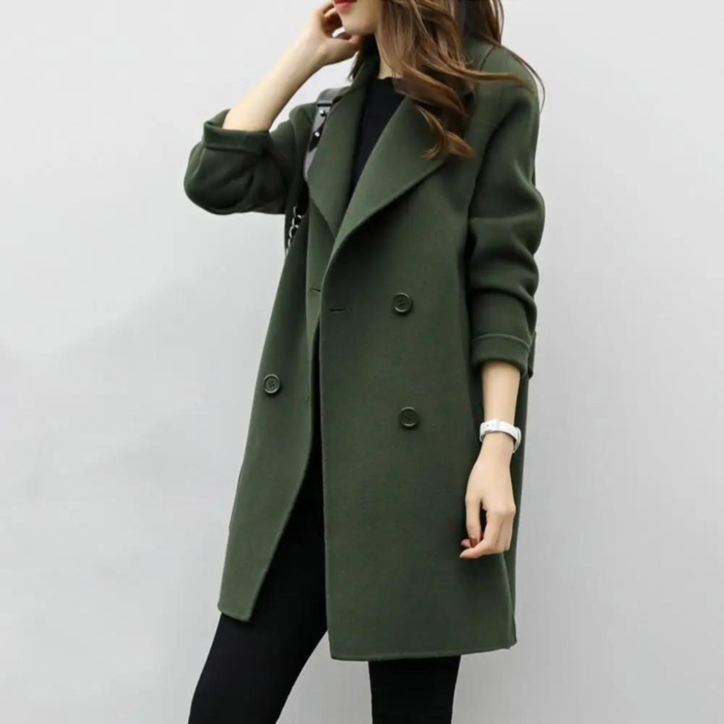 Street-wave Slim Wool Coat For Women Elegant Tailored Warmth Premium Insulated Winter Outerwear