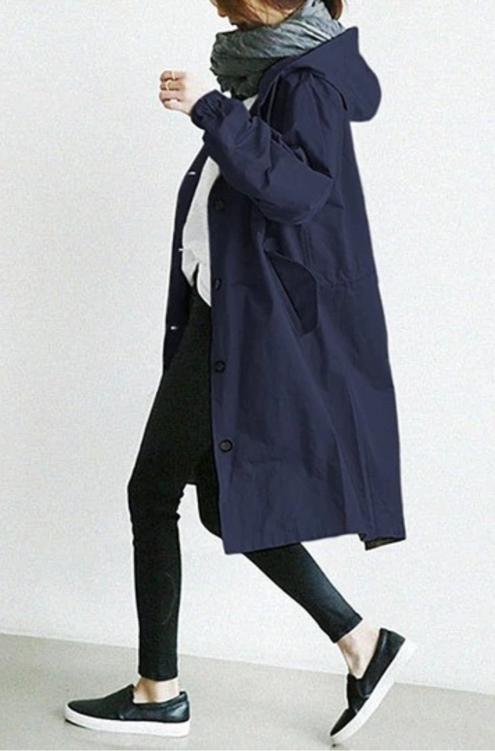 Street Wave Women Trench Coat Windproof Waterproof All Weather Protection For Everyday Wear