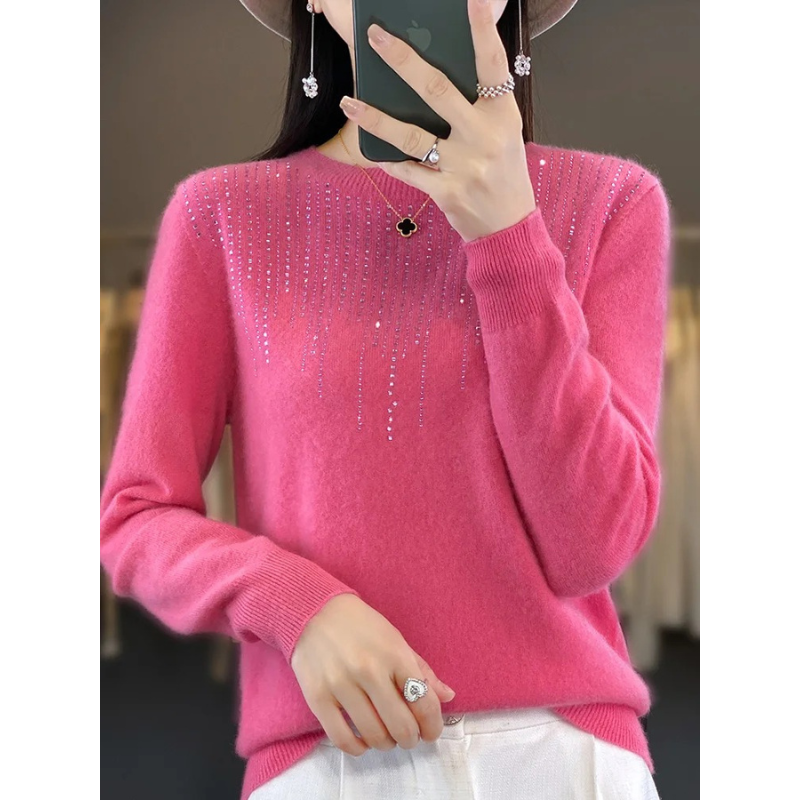 Street-wave Glitter Knit Sweater for Women Luxurious Cozy Glam With Sparkling Details