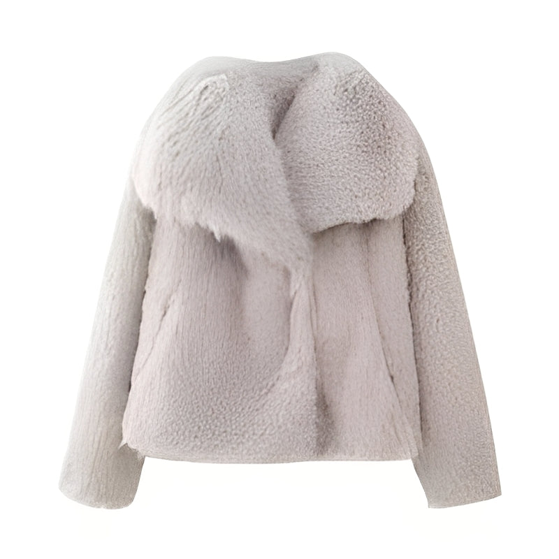 Street-wave Faux Fur Coat For Women Ultra Soft Plush Warmth And Elegant Winter Style