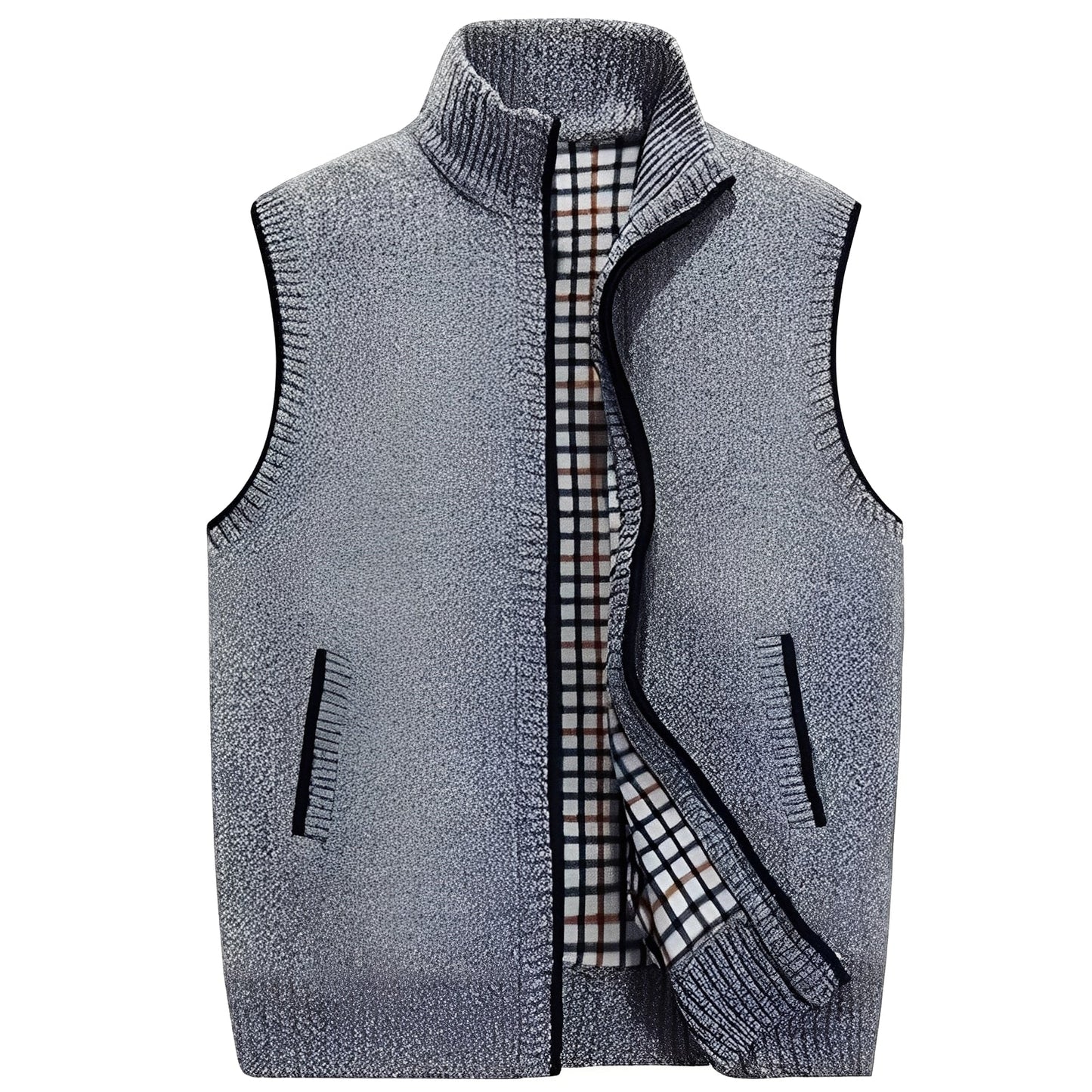 Street-wave Mens Cardigan With Lined Warmth And Windproof Outer Shell Classic Style