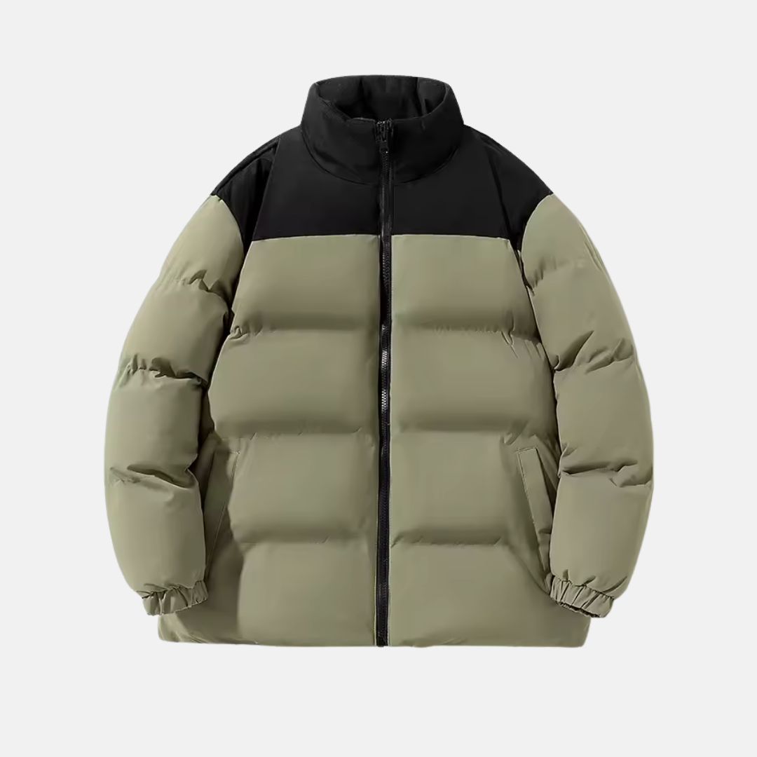 Street-Wave Mens Padded Jacket Relaxed Fit Water Resistant Quilted Insulation Stand Collar Nordisk Flair
