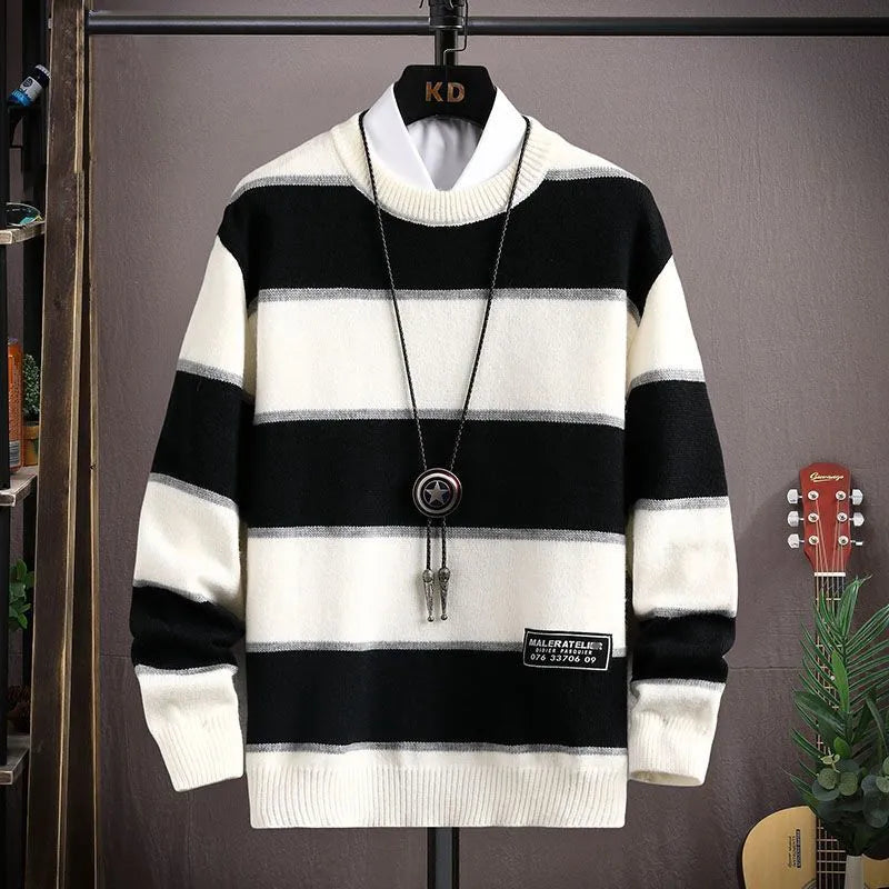 Streetwave Mens Knit Pullover Cozy Warmth With Modern Fit For Men Winter Sweater