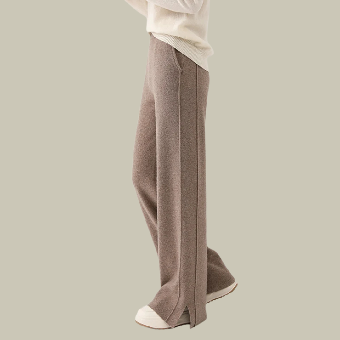 Street Wave Jasmine Women High Waist Wool Trousers Elegant Timeless