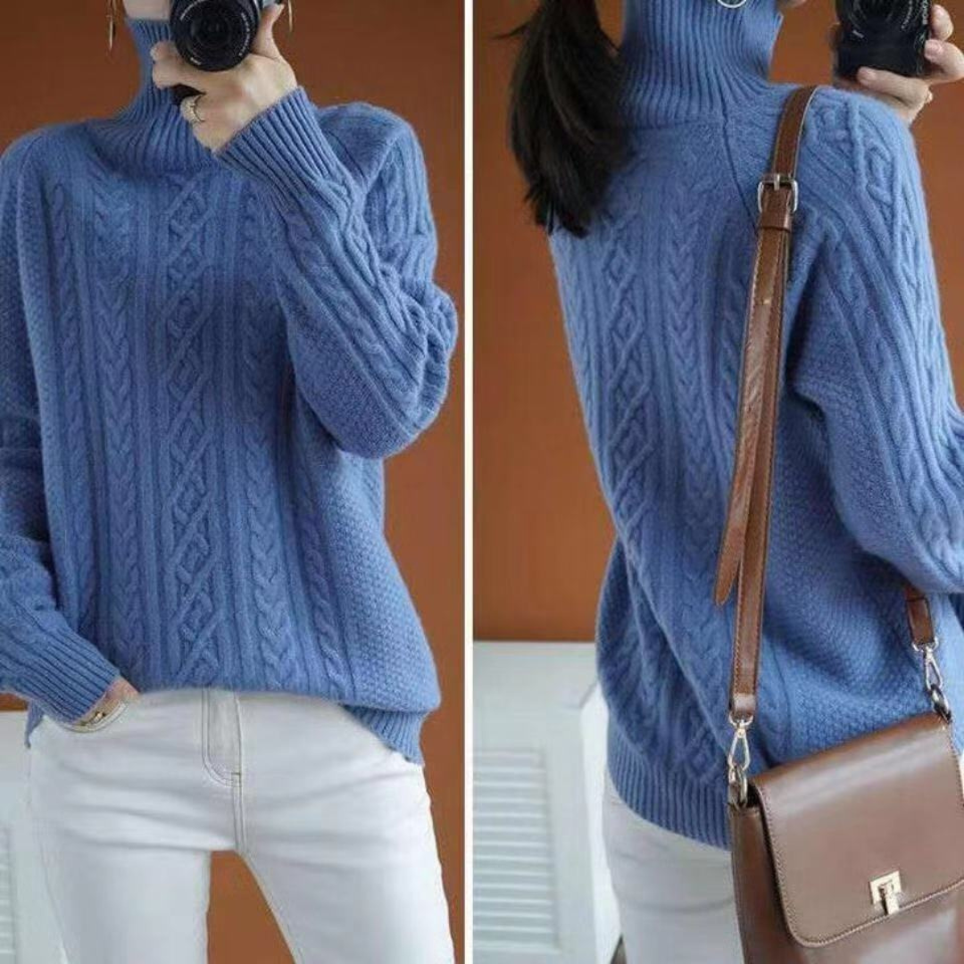 Street-Wave Womens Cozy Knit Pullover Turtleneck Luxurious Warmth And Timeless Style