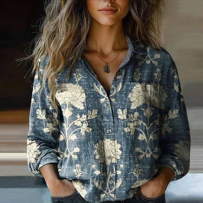Button Down Shirt Melissa Street Wave Unisex Layerable Comfort